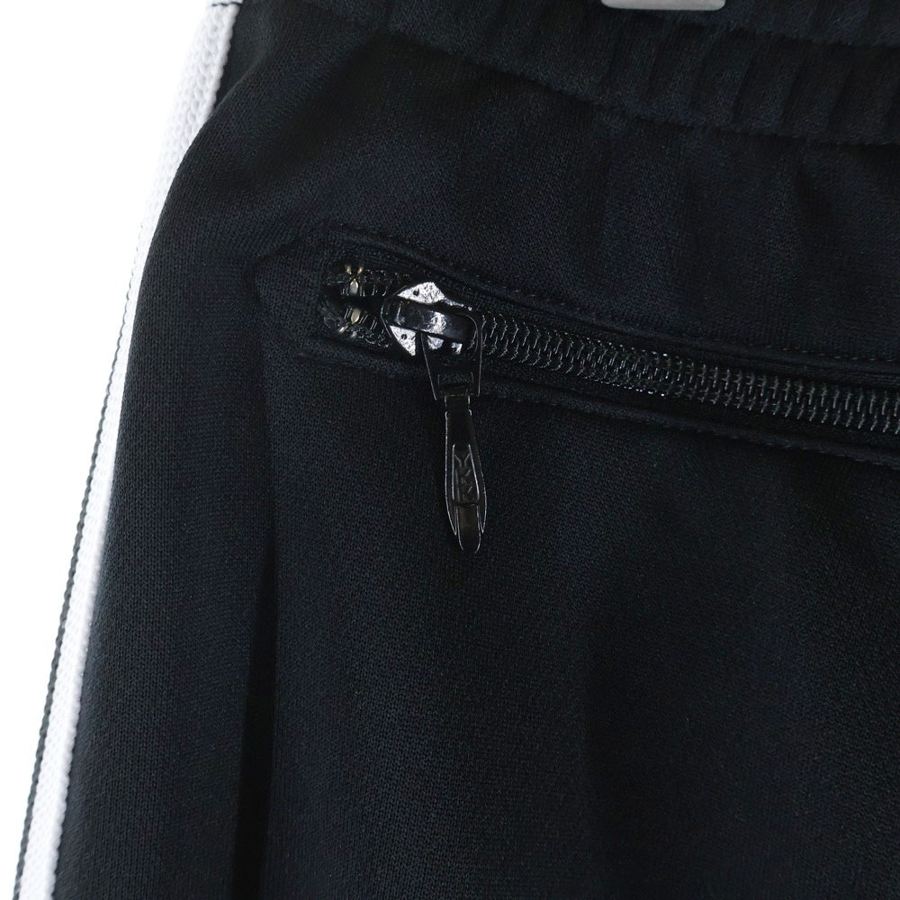 Needles(ニードルス) 23SS TRACK PANT-POLY SMOOTH OT1601 フロントワンポイントロゴ刺繍 トラックパンツ ジャージ ブラック