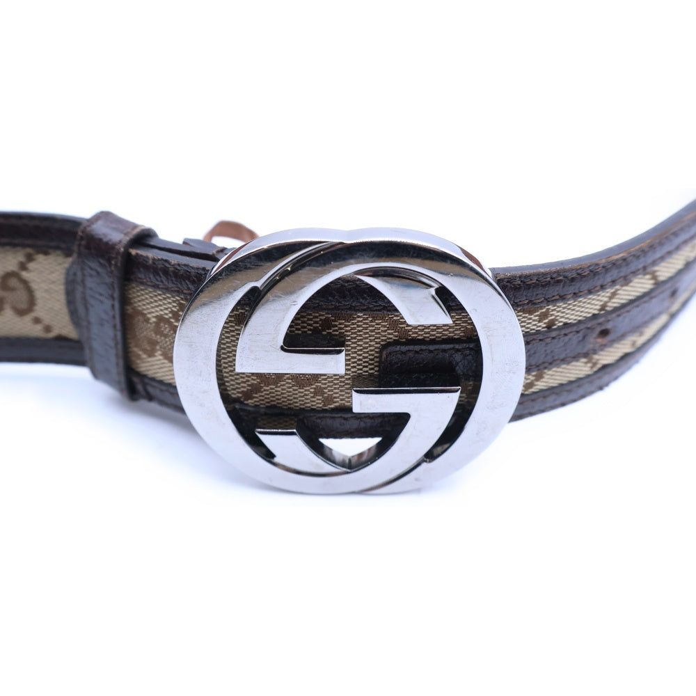 GUCCI(グッチ) インターロッキングG GGスプリーム ベルト ベージュ 114876