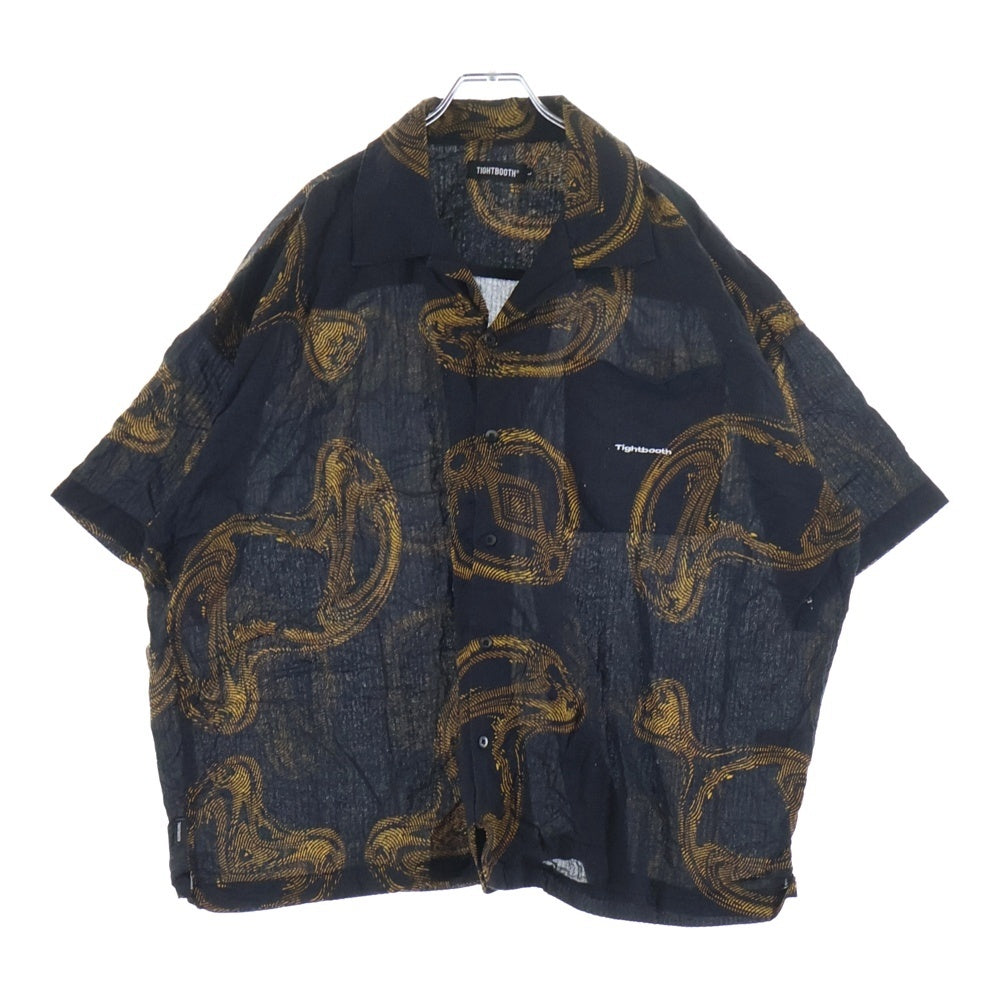 TIGHTBOOTH(タイトブース) 24SS DABS ALOHA S/S SHIRT 総柄 アロハシャツ 半袖シャツ ブラック