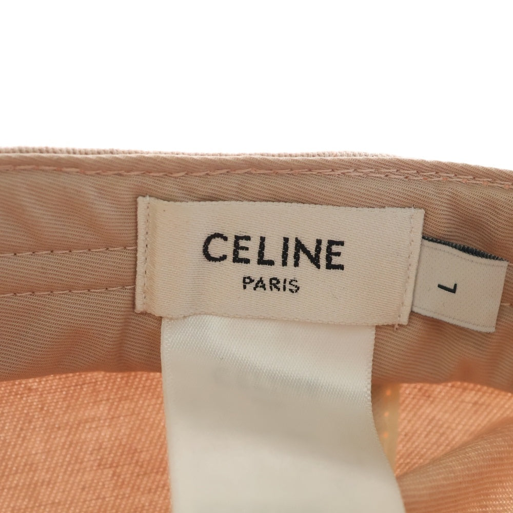CELINE(セリーヌ) トリオンフ 刺繍 ベースボールキャップ 帽子 ピンク 2AUT6234X レディース