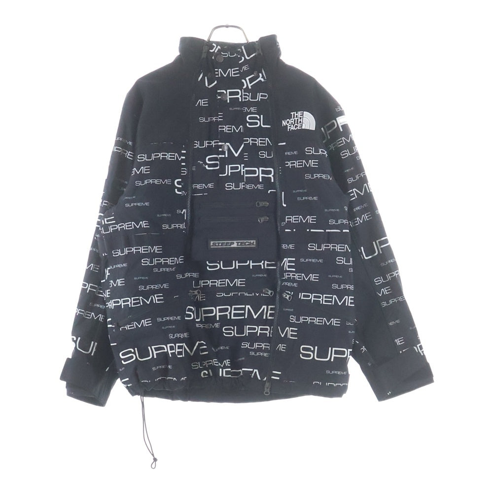 SUPREME(シュプリーム) 21AW ×THE NORTH FACE Steep Tech Apogee Jacket ロゴプリント ジップアップジャケット ブラック/ホワイト NP521021