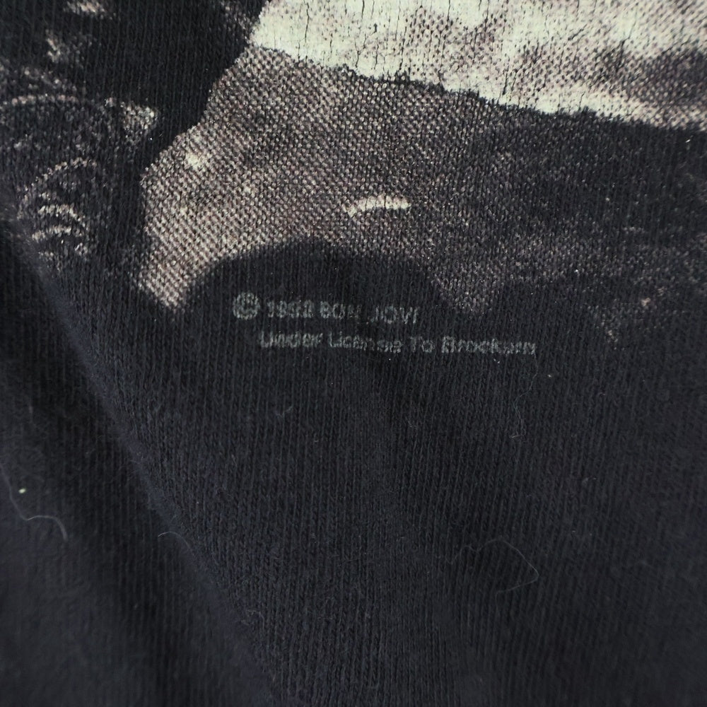 VINTAGE(ヴィンテージ) 90S BONJOVI KEEP THE FAITH TEE BROCKUM ブロッカムタグ 1992コピーライト USA製 ボンジョビ キープ ザ フェイス 両面プリントクルーネック半袖Tシャツ