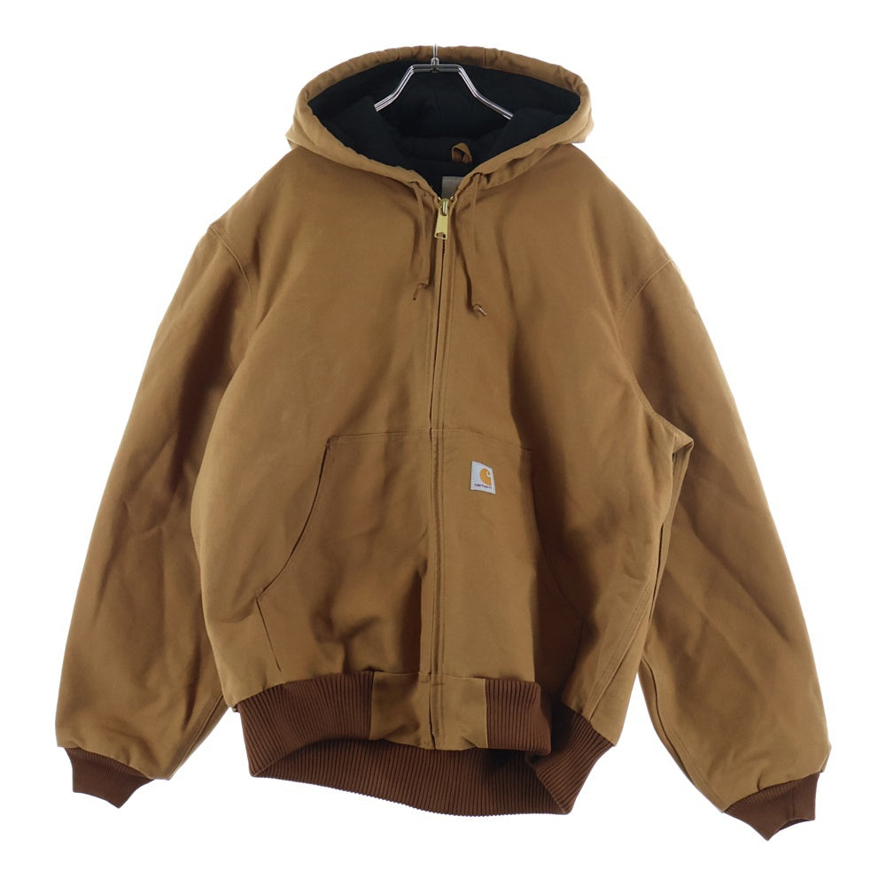 CARHARTT(カーハート) QUILTED FLANNEL LINE DUCK ACTIVE JACKET J140-BRN アクティブジャケット フーデッドワークジャケット キャメル