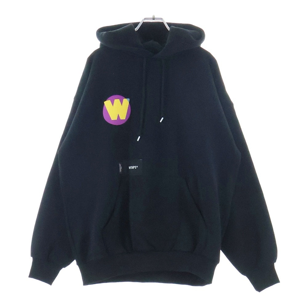 WTAPS(ダブルタップス) 24SS TNNL HOODY COTTON BLACK 両面発砲ロゴプリント プルオーバーパーカー フーディ ブラック