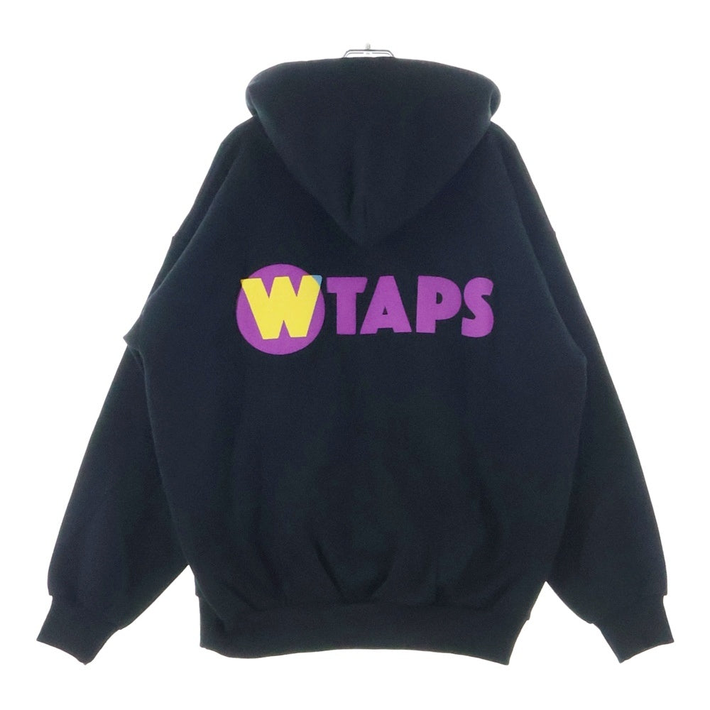 WTAPS(ダブルタップス) 24SS TNNL HOODY COTTON BLACK 両面発砲ロゴプリント プルオーバーパーカー フーディ ブラック