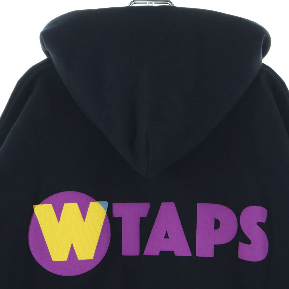 WTAPS(ダブルタップス) 24SS TNNL HOODY COTTON BLACK 両面発砲ロゴプリント プルオーバーパーカー フーディ ブラック