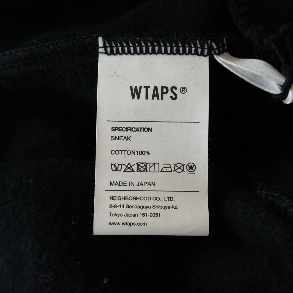 WTAPS(ダブルタップス) 24SS TNNL HOODY COTTON BLACK 両面発砲ロゴプリント プルオーバーパーカー フーディ ブラック