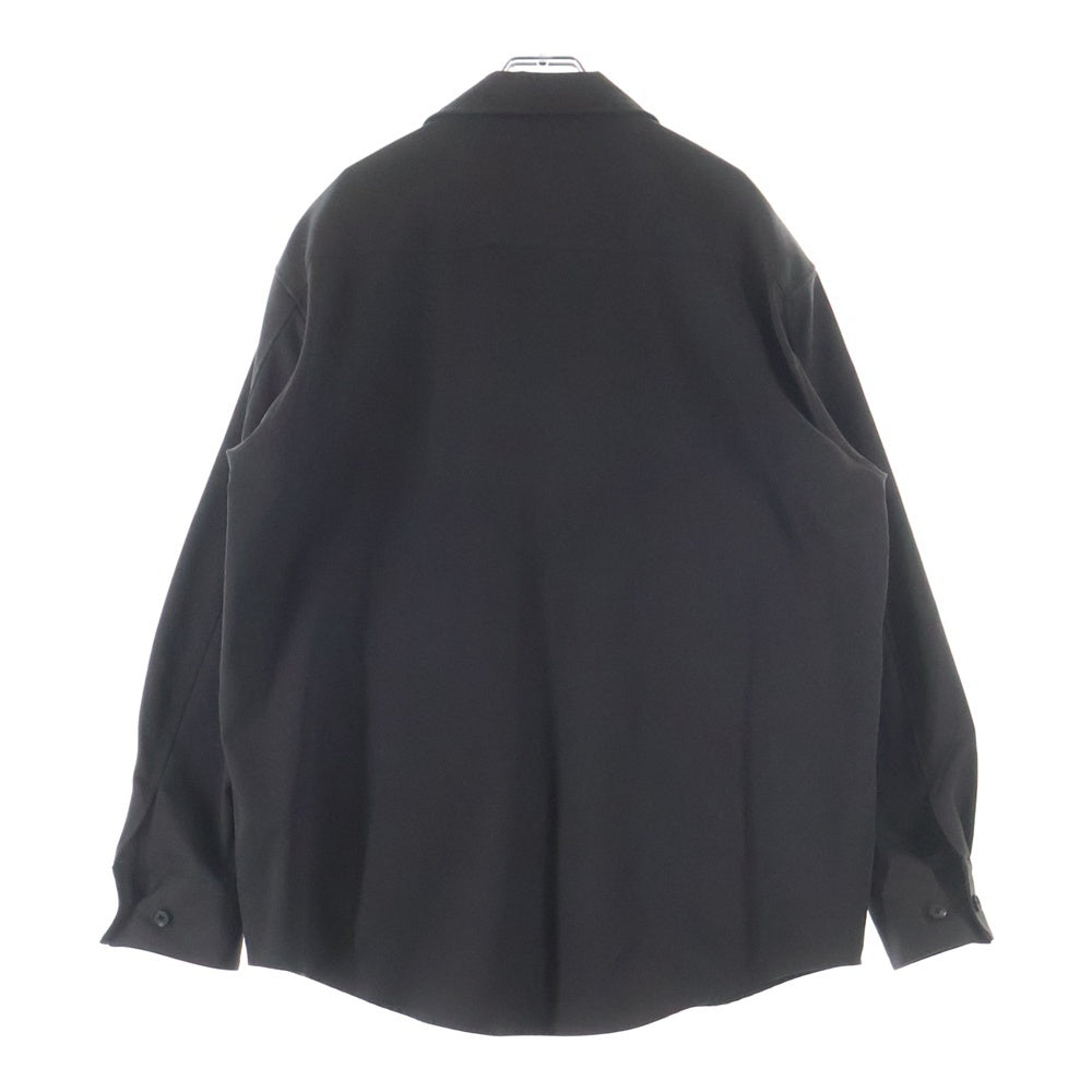 Stein(シュタイン) 25SS OVERSIZED MULTI POCKET ZIP SHIRT ST1187 オーバーサイズ マルチポケット ウールジップ長袖シャツ ブラウン