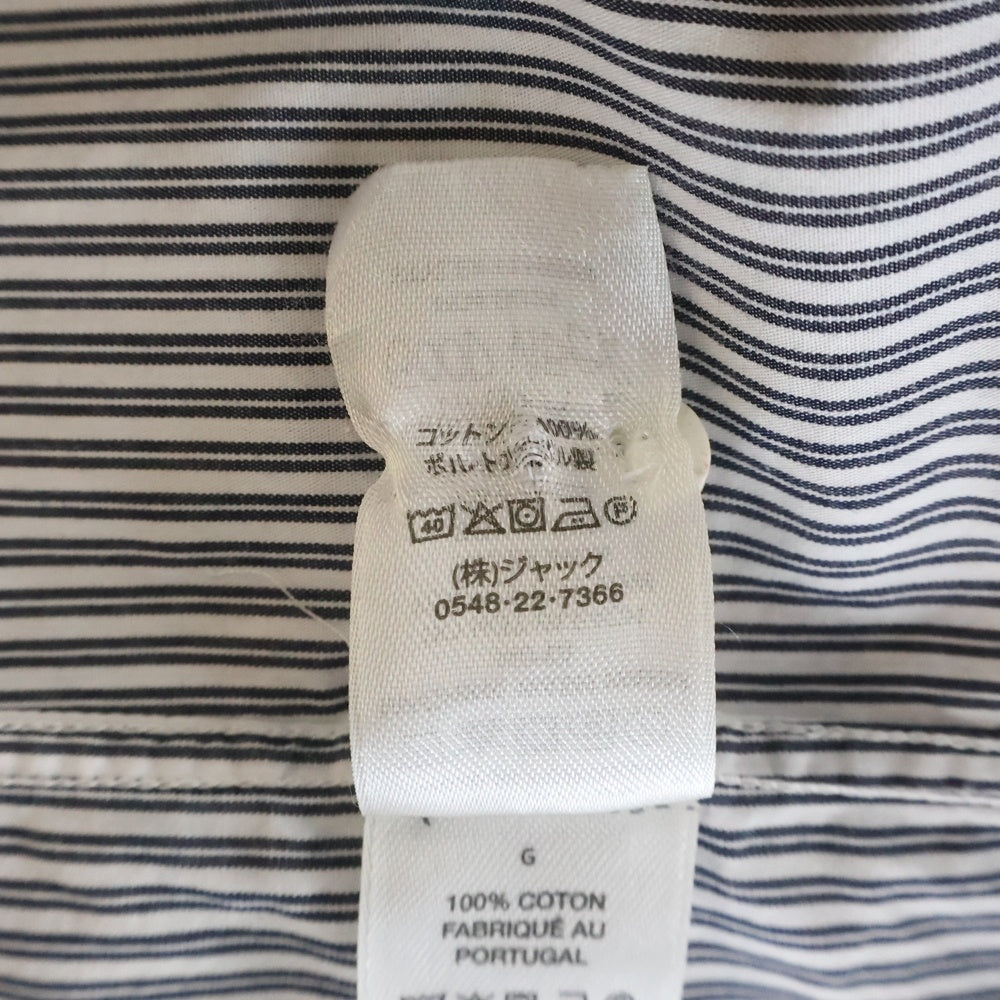 STUSSY(ステューシー) BOXY SS SHIRT 8 BALL STRIPE SHIRT 1110329 8ボールストライプ半袖シャツ ホワイト