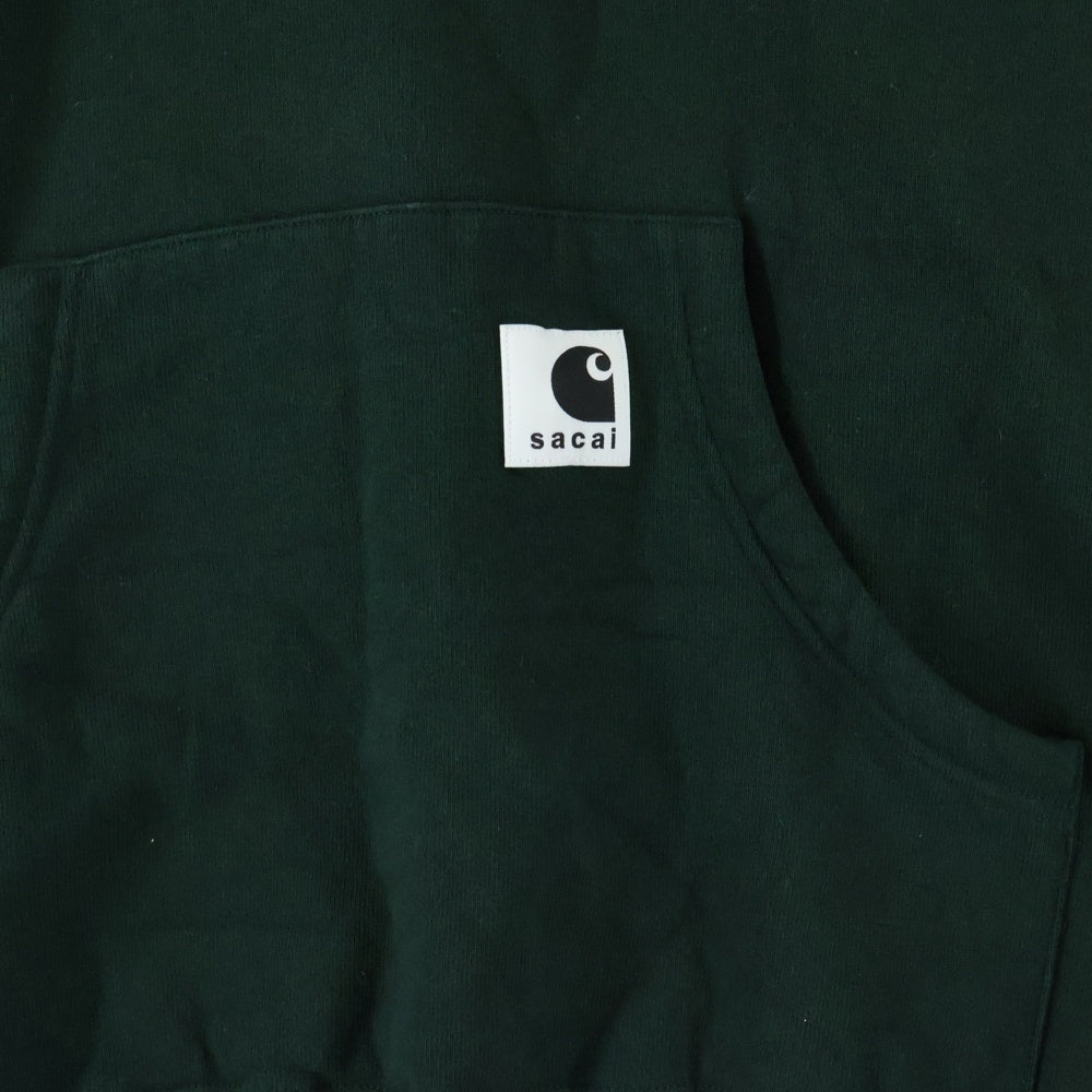 Sacai(サカイ) 25AW ×Carhartt WIP Cotton Jersey Hoodie 25-00993S カーハート コットンジャージー プルオーバーパーカー フーディ グリーン