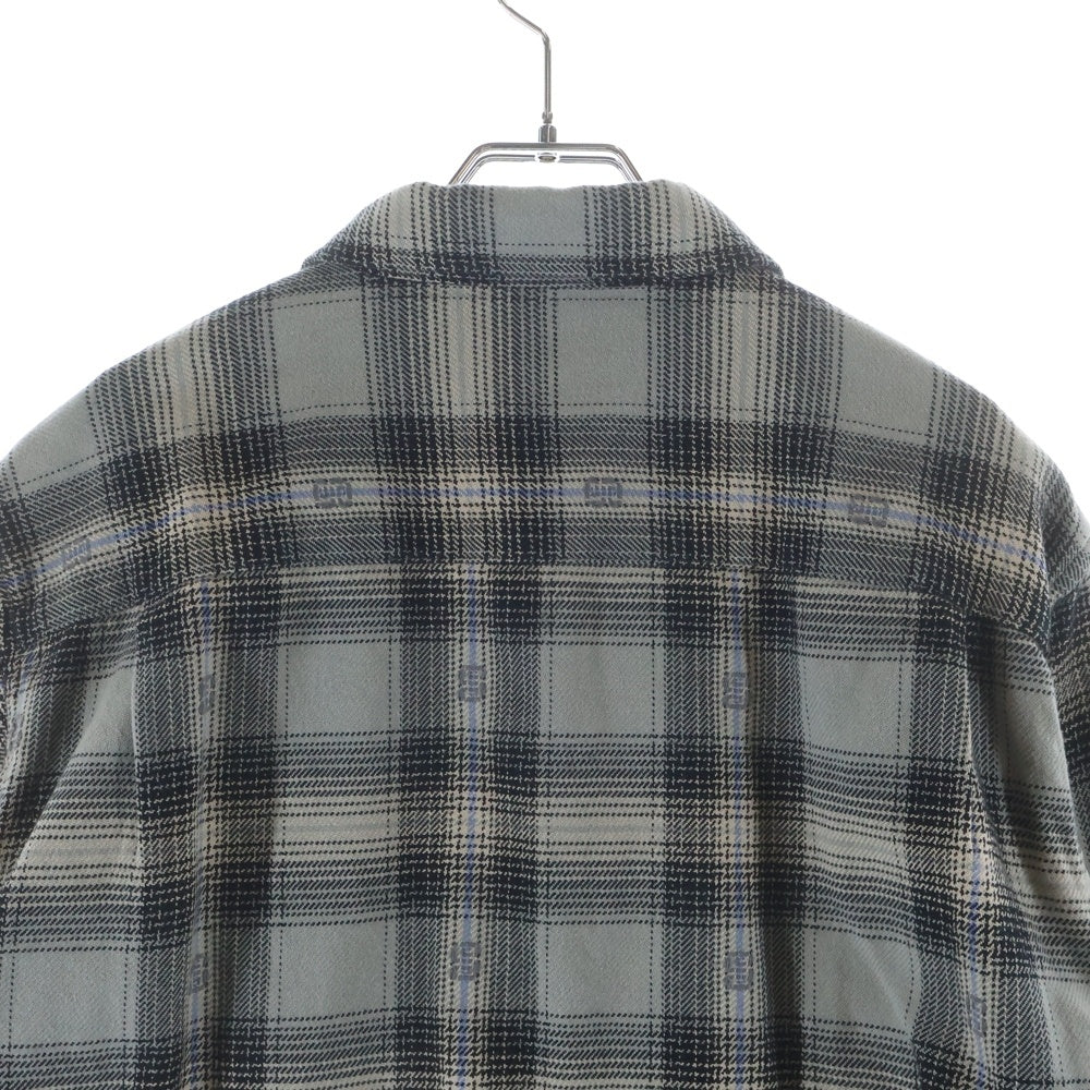 STUSSY(ステューシー) 25SS MOTIF PLAID SHIRT 1110352 チェック柄コットン長袖シャツ グレー