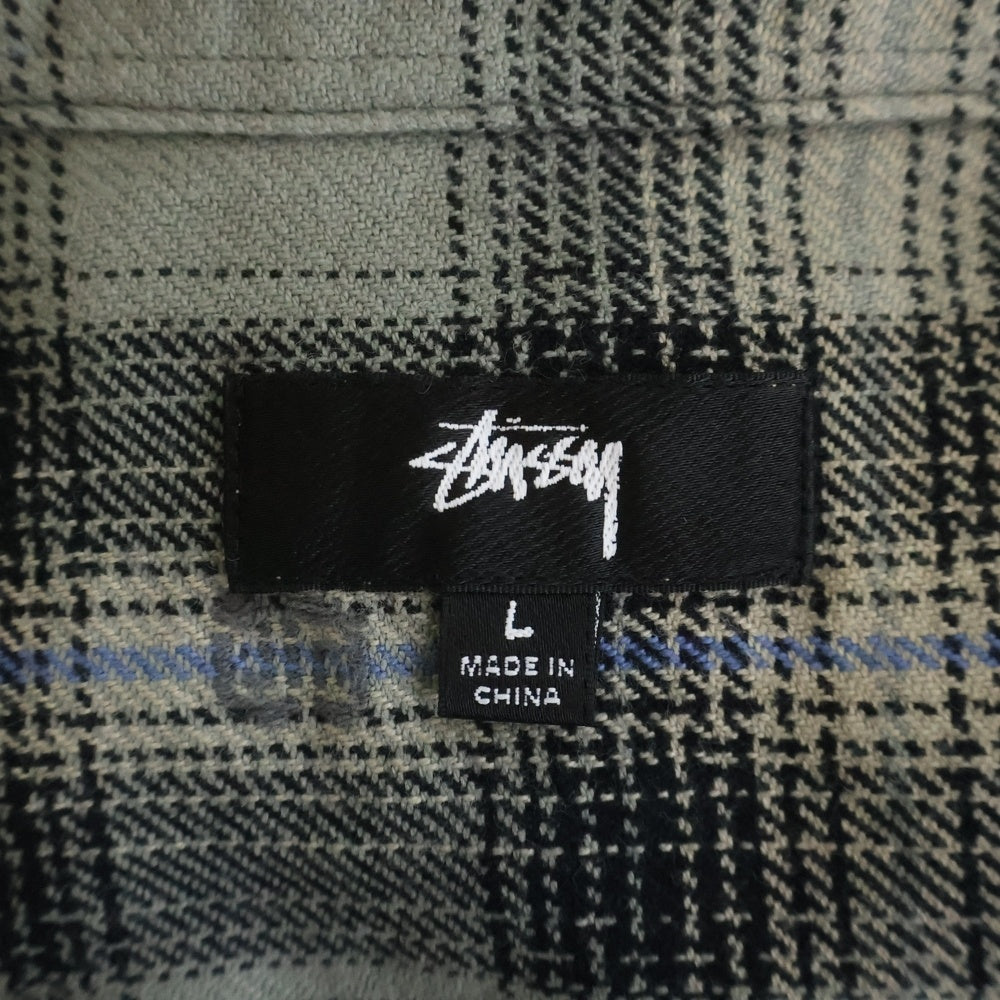 STUSSY(ステューシー) 25SS MOTIF PLAID SHIRT 1110352 チェック柄コットン長袖シャツ グレー
