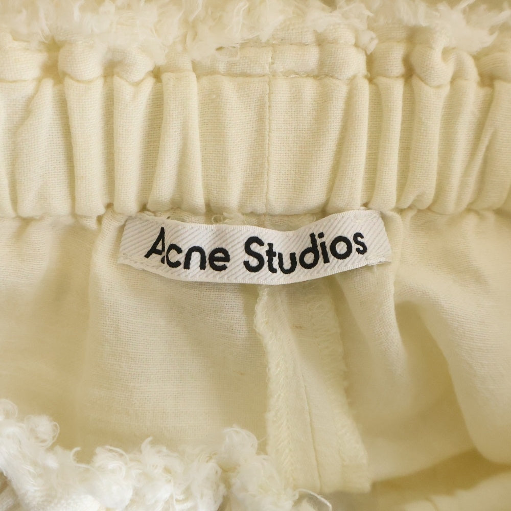 Acne Studios(アクネ ストゥディオズ) 26SS Cotton Linen Pant in Warm FN-WN-TROU001130 コットンリネンワイドパンツ ホワイト レディース