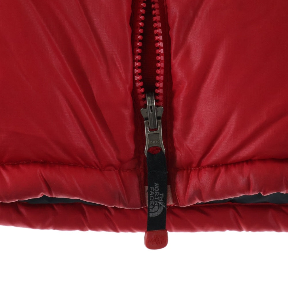 THE NORTH FACE(ザノースフェイス) NUPTSE ALPHA JACKET ジップアップダウンジャケット レッド/ブラック PL-10 キッズ