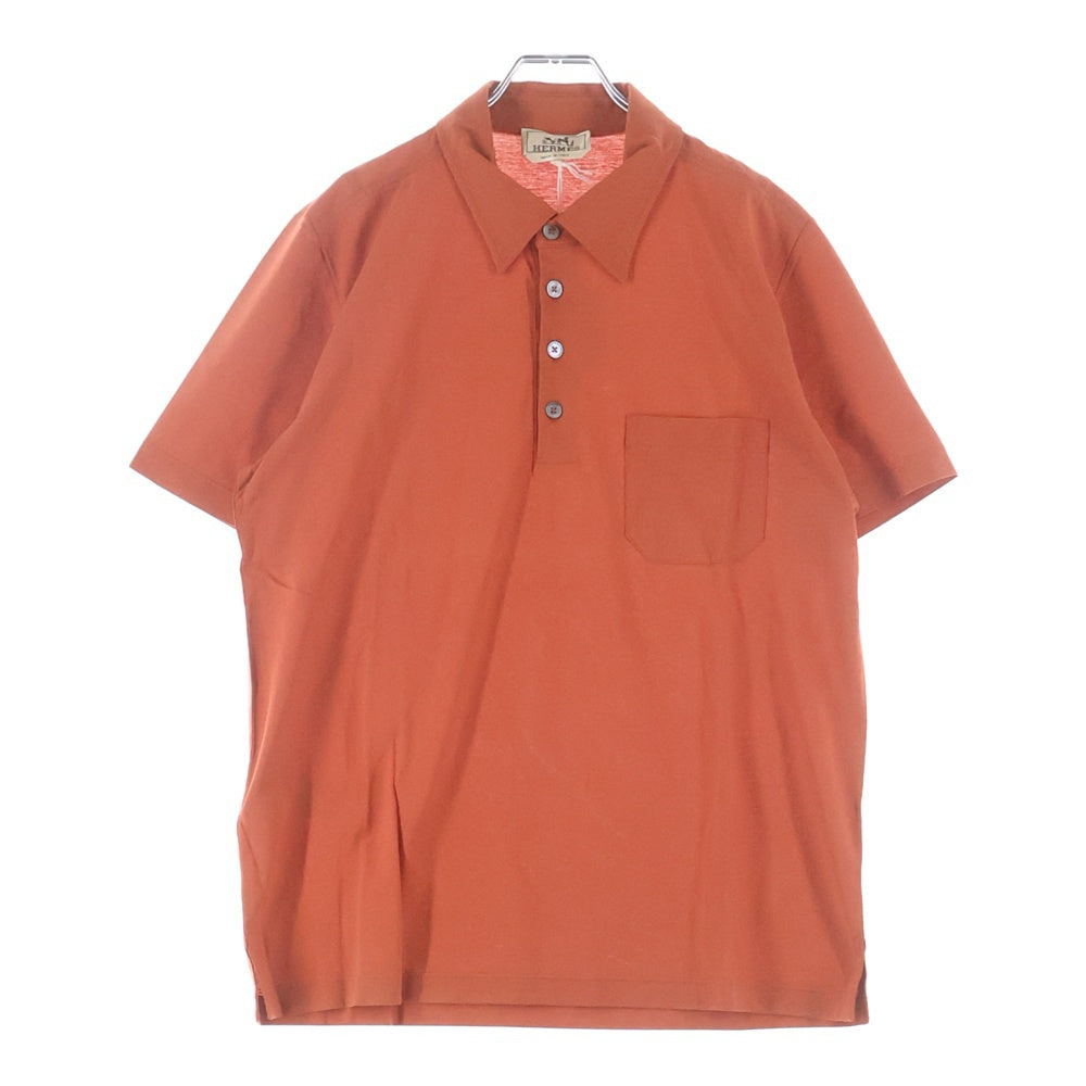HERMES(エルメス) 4ボタン 胸ポケット 半袖ポロシャツ カットソー