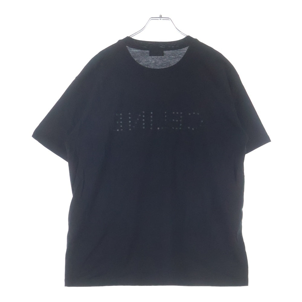 CELINE(セリーヌ) ロゴスタッズ 半袖シャツ カットソー クルーネック Tシャツ ブラック 2X41C671Q