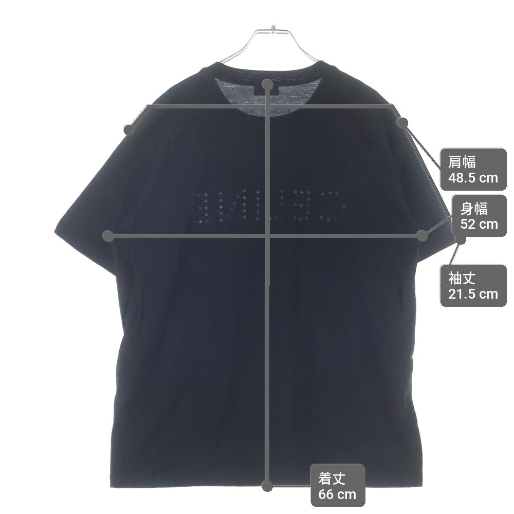 CELINE(セリーヌ) ロゴスタッズ 半袖シャツ カットソー クルーネック Tシャツ ブラック 2X41C671Q
