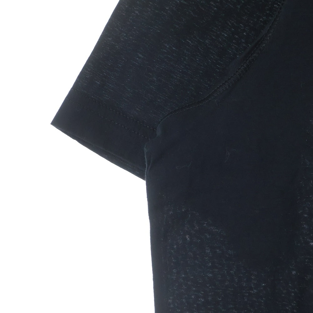 EMPORIO ARMANI(エンポリオアルマーニ) フロントロゴ クルーネック 半袖Tシャツ カットソー ブラック