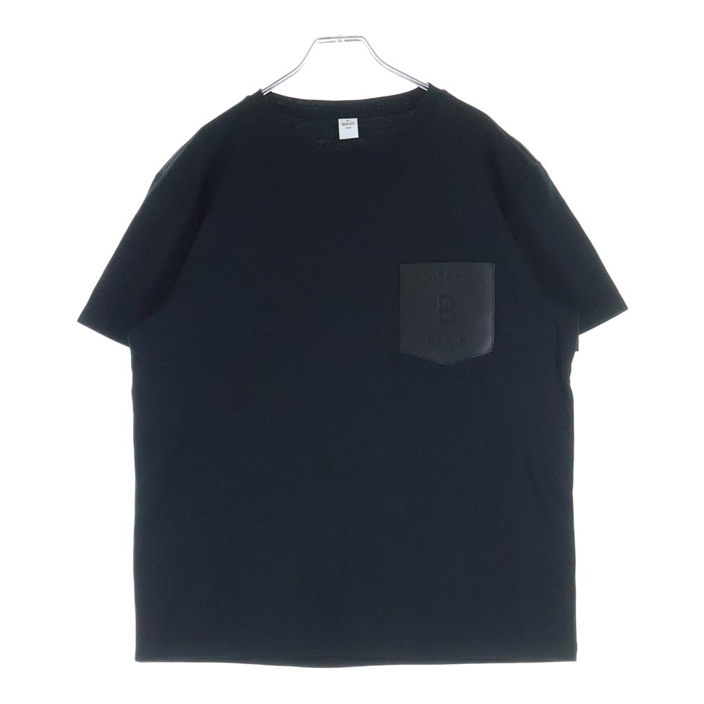 BERLUTI ベルルッティ Tシャツ レザーロゴパッチ 胸ポケット Berluti(ベルルッティ) Bロゴ レザー胸ポケット 半袖Tシャツ