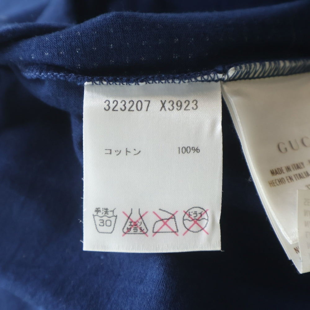 GUCCI(グッチ) ポロシャツ 半袖シャツ カットソー 水玉 ドット柄 ネイビー 323207 X3923