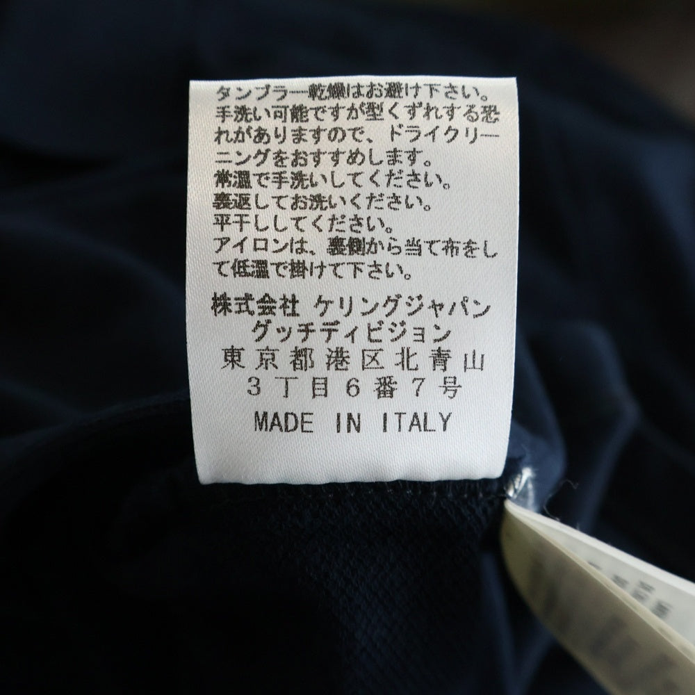 GUCCI(グッチ) ホース刺繍 鹿の子半袖ポロシャツ ネイビー 338567 X3993