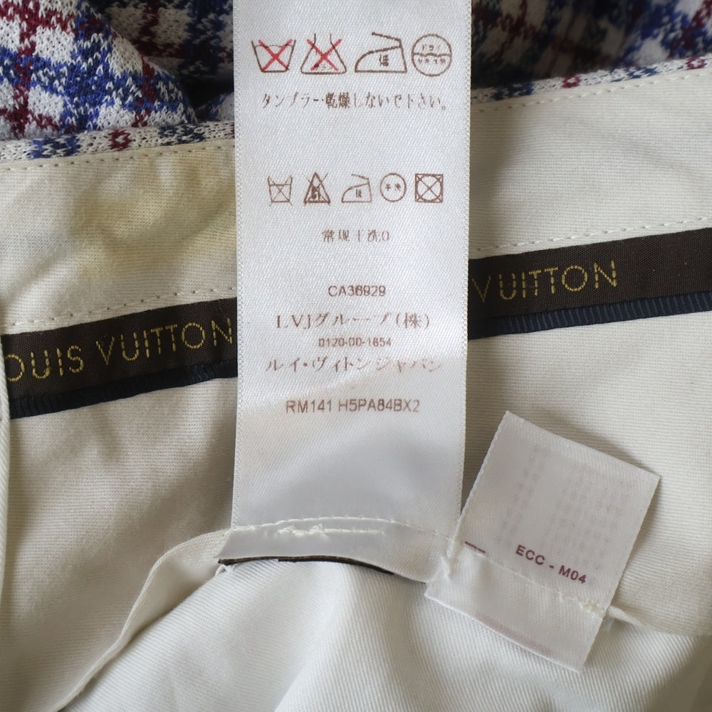 LOUIS VUITTON(ルイヴィトン) コットン グレンチェック ハーフパンツ ブルー/レッド RM141 H5PA84BX2