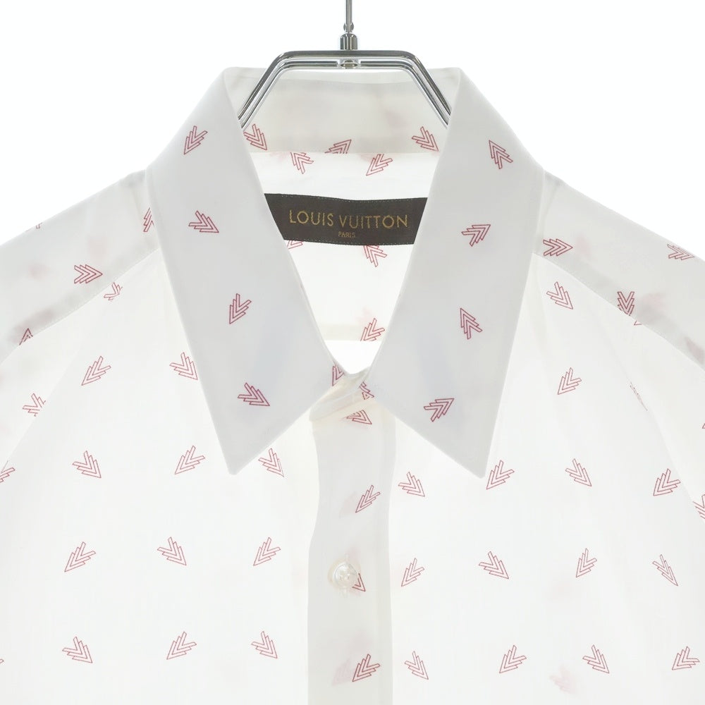 LOUIS VUITTON(ルイヴィトン) 総柄 コットン 長袖シャツ ドレスシャツ ホワイト RM161 BQ9 H9S01W