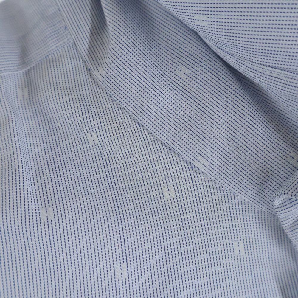 HERMES(エルメス) セリエボタン ドレスシャツ 長袖シャツ カットソー H総柄 ブルー