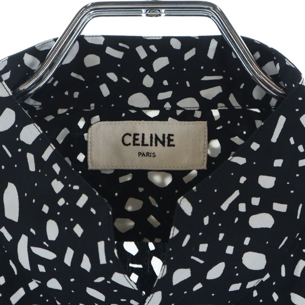 CELINE(セリーヌ) 19AW ビスコース クラシック マーブル 長袖シャツ カットソー ブラック/ホワイト 2C083360D