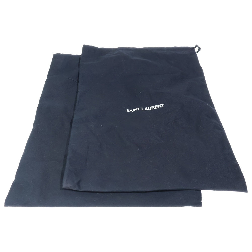 SAINT LAURENT PARIS(サンローランパリ) ワイアット ハーネスリング ブーツ スエード ブラック D1496880