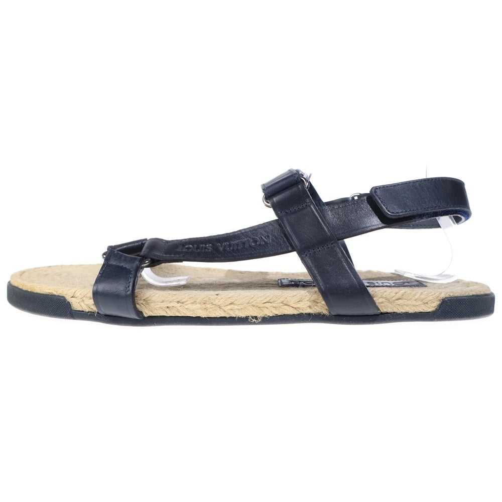 LOUIS VUITTON(ルイヴィトン) サンダル スリッパ 麻 ベージュ/ネイビー FD1111