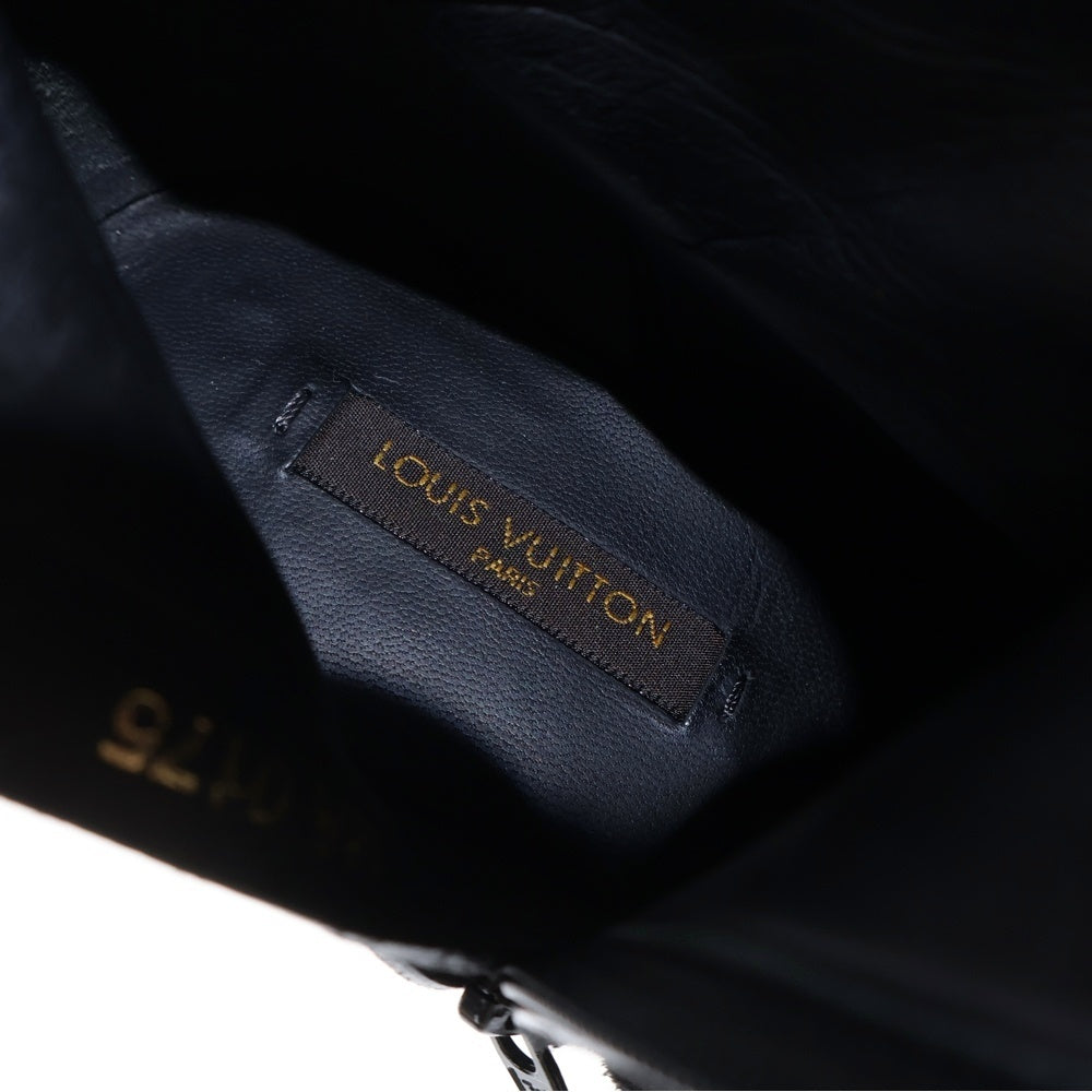 LOUIS VUITTON(ルイヴィトン) モノグラム スエード ハイヒールブーツ ブラック MA0175 レディース