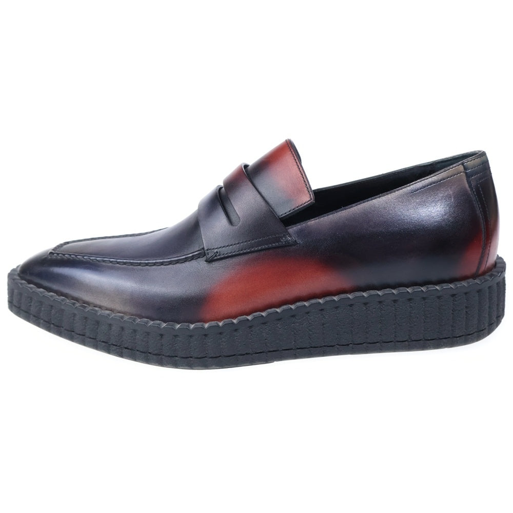 Berluti(ベルルッティ) アンディ クリーパーソール ローファー ドレスシューズ レザーレッド/ブラッック