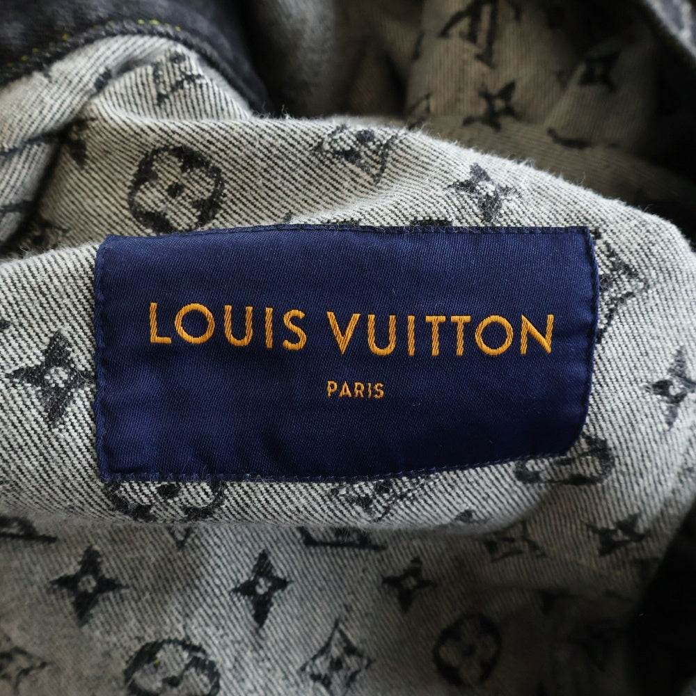 LOUIS VUITTON(ルイヴィトン) 22SS ×NIGO MONOGRAM CRAZY DENIM JACKET モノグラム クレイジー ワークウエアデニムジャケット ブラック RM221M UZD HMA20E