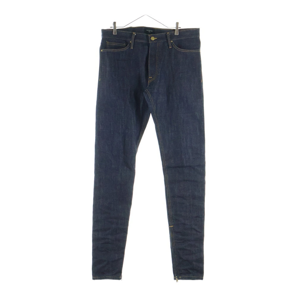 FEAR OF GOD(フィアオブゴッド) SELVEDGE DENIM PANELLED JEAN ジップ スキニーパンツ ブラック 5C-17-RSDJ-RIND