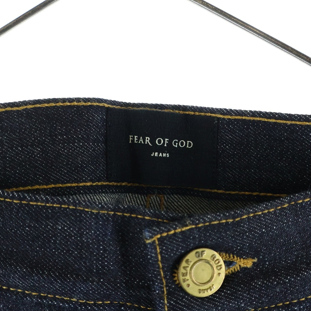 FEAR OF GOD(フィアオブゴッド) SELVEDGE DENIM PANELLED JEAN ジップ スキニーパンツ ブラック 5C-17-RSDJ-RIND