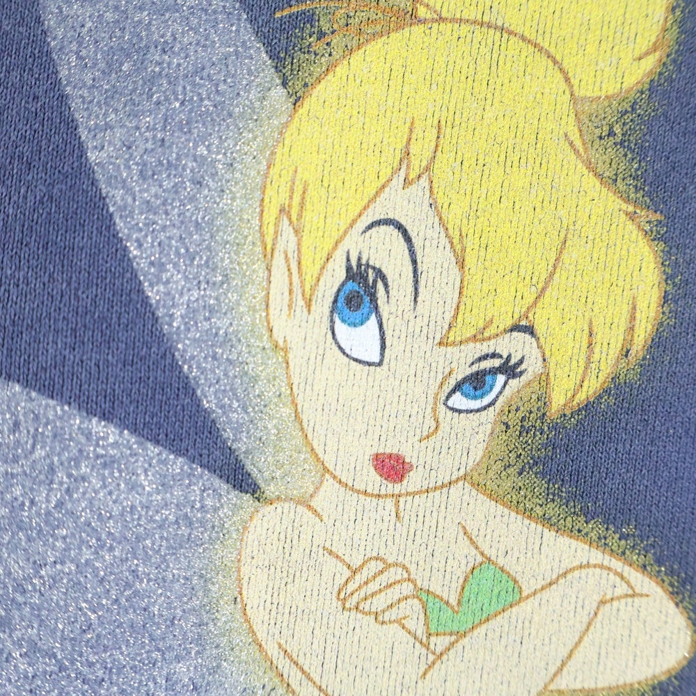 SAINT MICHAEL(セントマイケル) 26SS × Disney TINKER BELL DSN_CRW NK SWT SM-MK8-0000-C80 ディズニー ティンカーベル クルーネック長袖スウェットトレーナー ネイビー