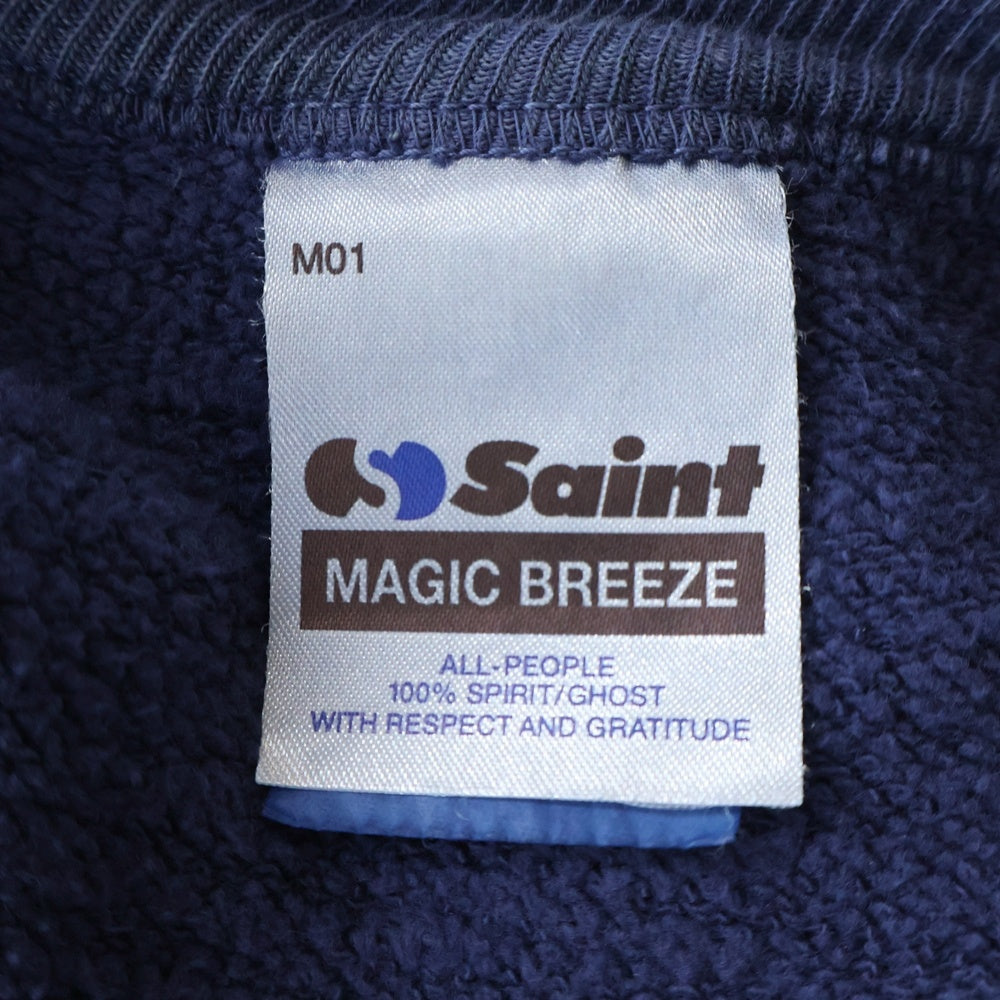SAINT MICHAEL(セントマイケル) 26SS × Disney TINKER BELL DSN_CRW NK SWT SM-MK8-0000-C80 ディズニー ティンカーベル クルーネック長袖スウェットトレーナー ネイビー