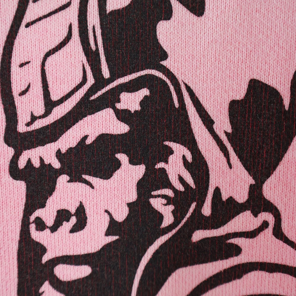 SAINT MICHAEL(セントマイケル) ×A BATHING APE BAPE_SS CRW N SWT SM-MK8-0000-C51 アベイシングエイプ フロントプリントクルーネック半袖スウェットTシャツカットソー ピンク
