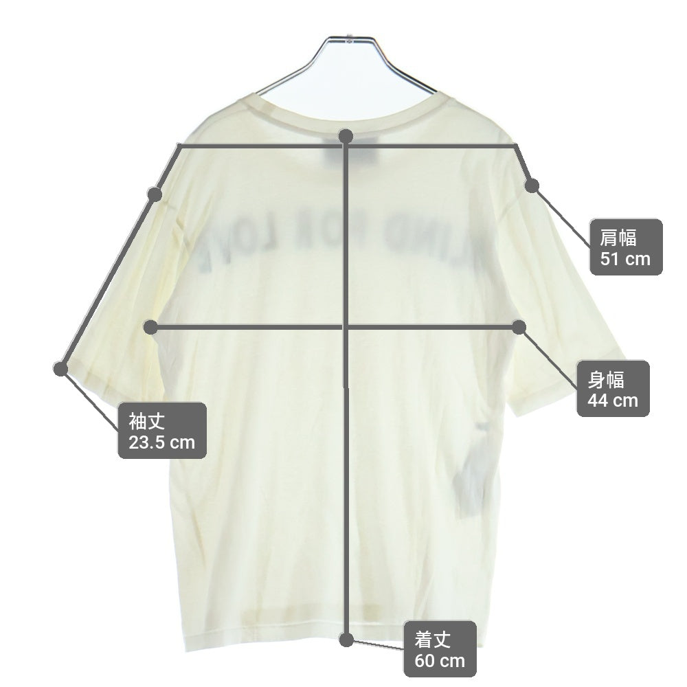 GUCCI(グッチ) Blind For Love T 435101 スパンコールロゴ クルーネック半袖Tシャツカットソー ホワイト