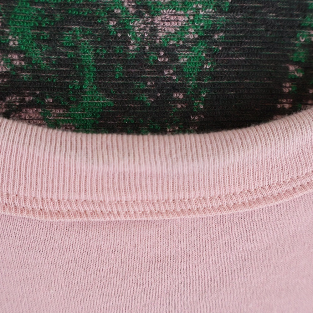Needles(ニードルス) Reversible Tee ロゴ リバーシブル クルーネック半袖Tシャツカットソー ピンク MR420