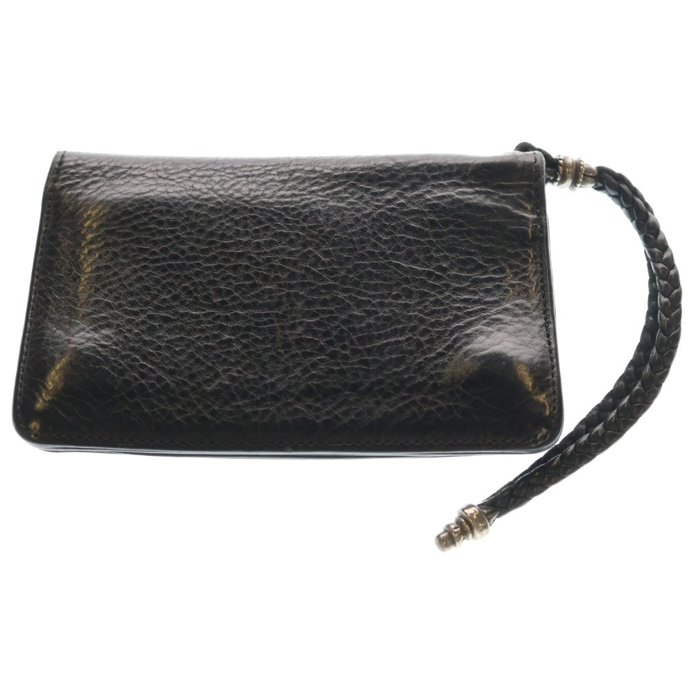 CHROME HEARTS(クロムハーツ) 2ZIP 2ジップ クロスボールボタンレザーウォレット 財布 ブラック BCA363