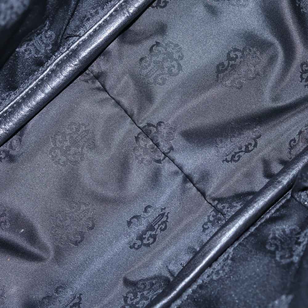 CHROME HEARTS(クロムハーツ) GYM SM ジムバッグ 現行型CHチャーム付きスモールレザーハンドバッグ ブラック