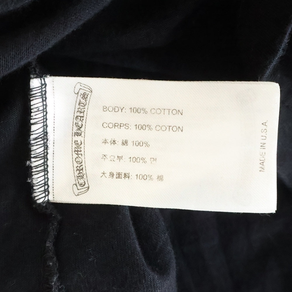 CHROME HEARTS(クロムハーツ) Honolulu Limited Back Scroll Logo L/S Tee ホノルル限定 バックスクロールロゴプリント クルーネック長袖Tシャツカットソー ロングスリーブ ロンT ブラック