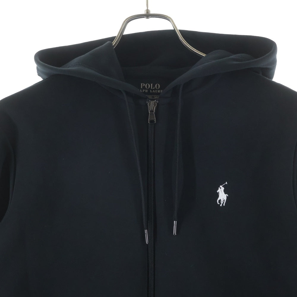 POLO RALPH LAUREN(ポロラルフローレン) ダブルニット フルジップ フーディ ジップアップパーカー ブラック