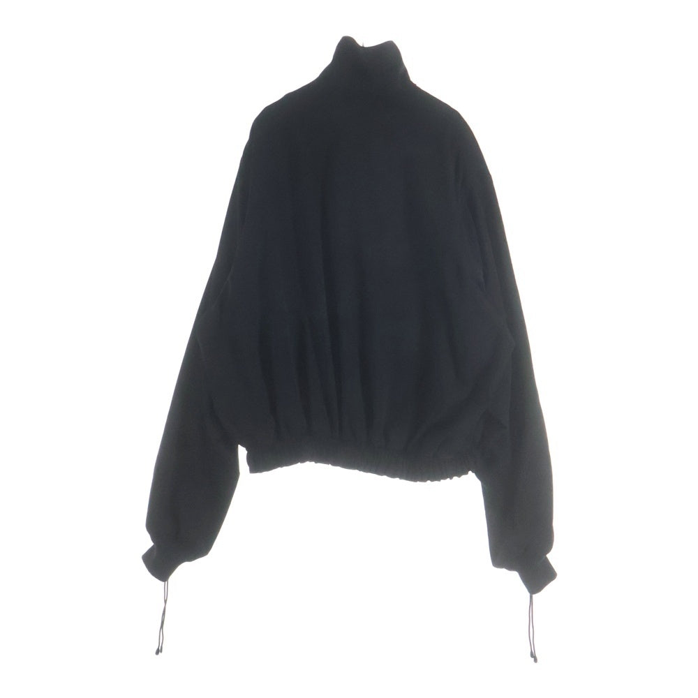 Yohji Yamamoto(ヨウジヤマモト) TA/PE CREPE DE CHINE SHIRRING SLEEVE JACKET FQ-Y53-500 デシン フライトブルゾンジャケット ブラック