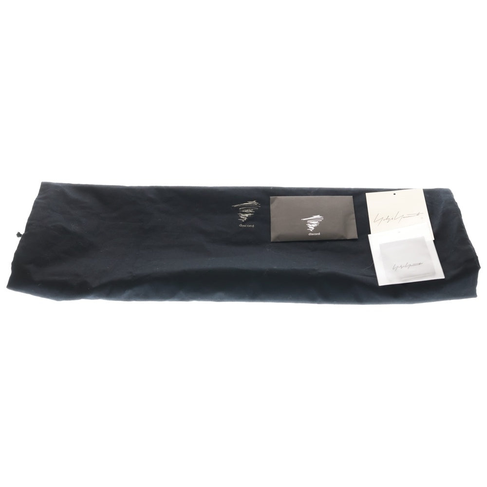 discord Yohji Yamamoto(ディスコード ヨウジヤマモト) INFINITE DA-I73-770 ロゴプリント カウレザーショルダーバッグ ブラック