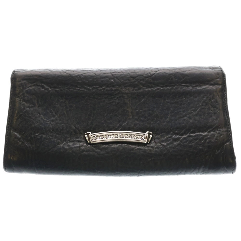 CHROME HEARTS(クロムハーツ) JUDY CROSS BALL ジュディ クロス ボール ボタン レザーウォレット 長財布 ブラック
