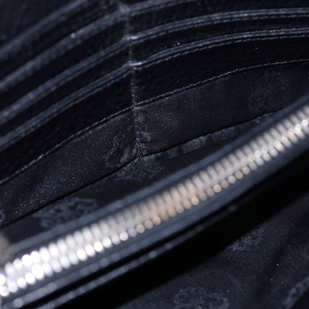 CHROME HEARTS(クロムハーツ) JUDY CROSS BALL ジュディ クロス ボール ボタン レザーウォレット 長財布 ブラック