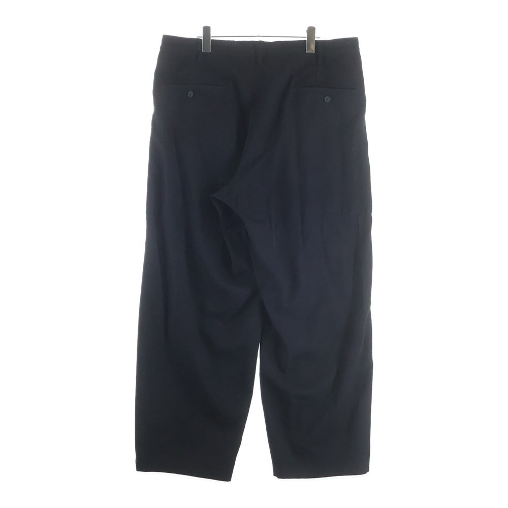 Yohji Yamamoto POUR HOMME(ヨウジヤマモト プールオム) 21AW ウ-ルギャバ N-2タック中太パンツ ブラック HX-P19-100